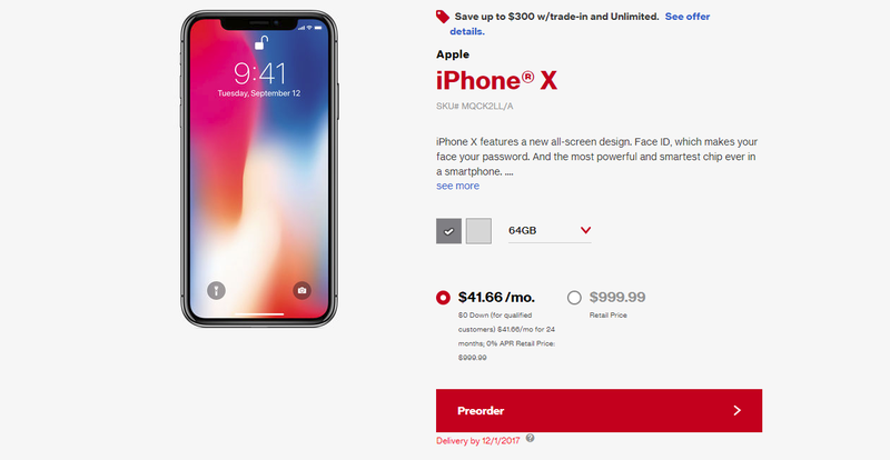 Note the important text in red at the bottom of the screenshot. (Image: Verizon)